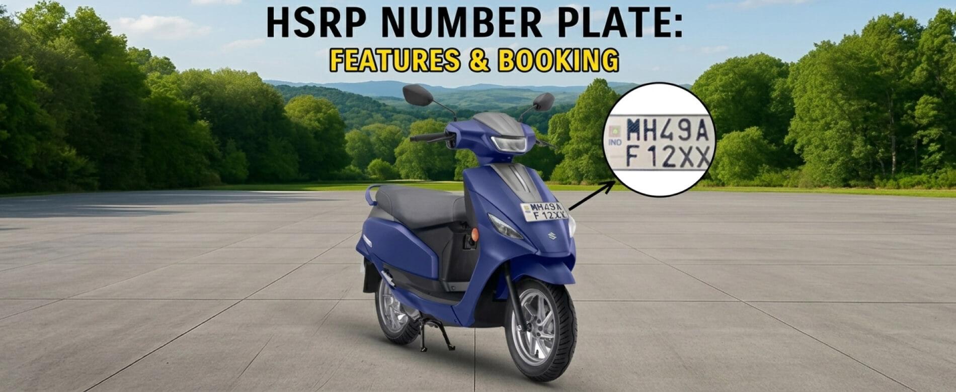 hsrp number plate booking for Suzuki e-access banner